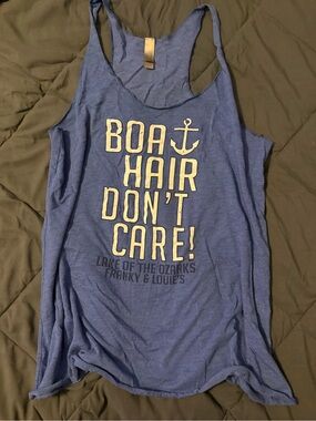 Next Level Apparel Royal Blue Tank Top with Label Detail